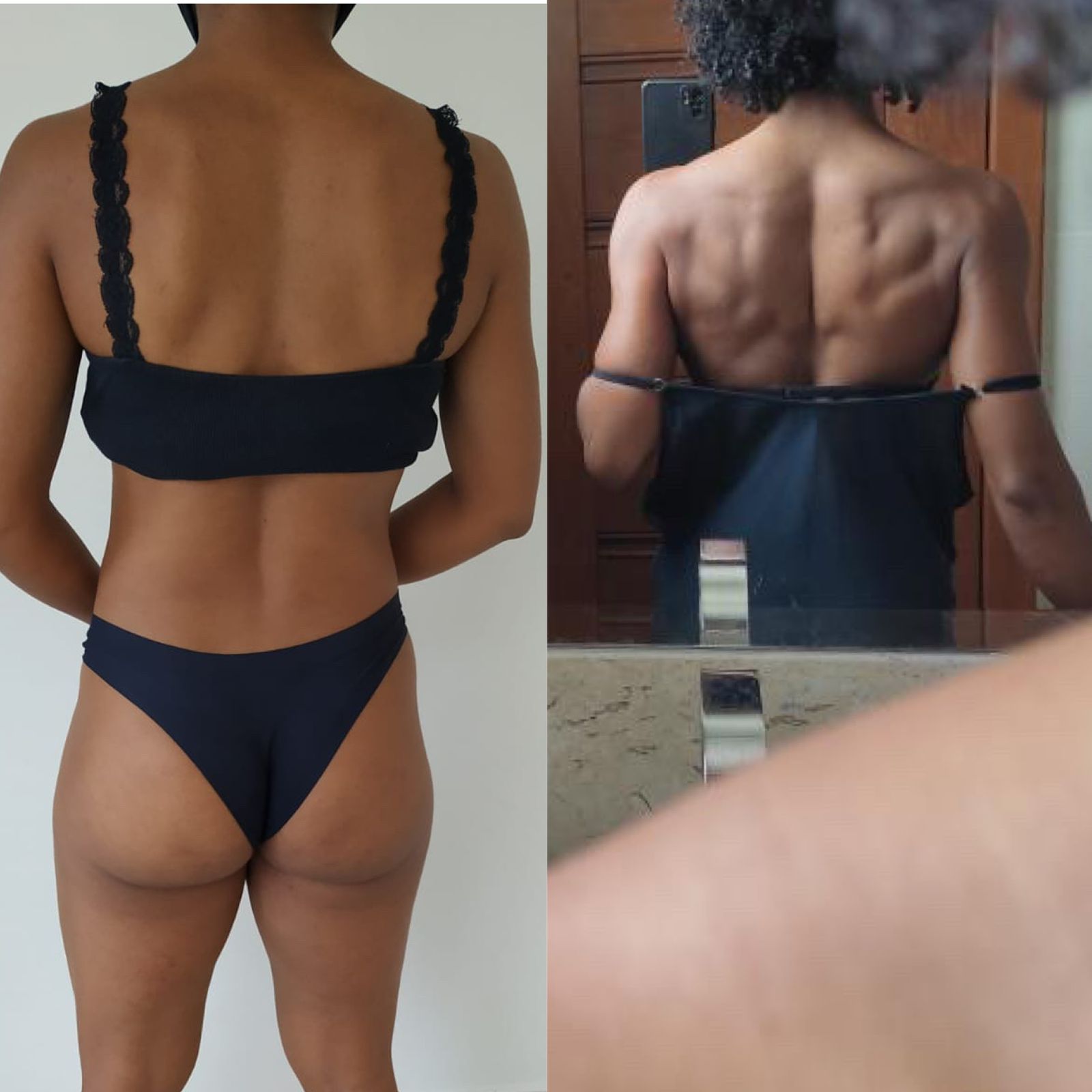 Antes e depois de aluna da Natflix Fitness