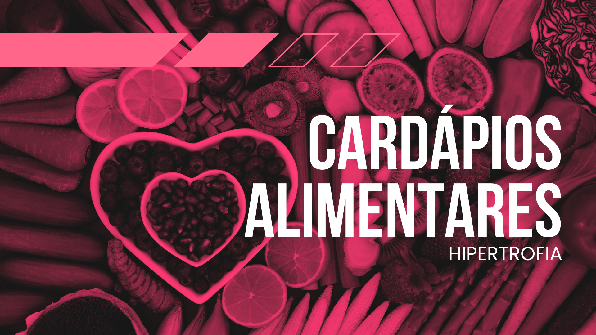 Capa dos cardápios alimentares para hipertrofia
