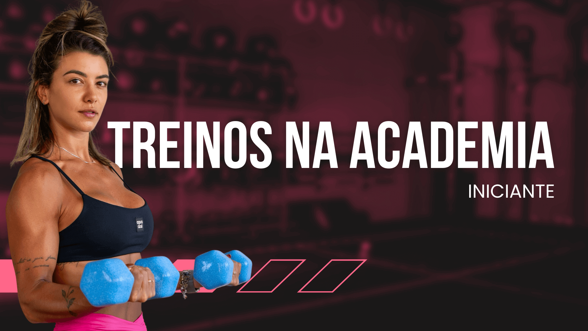Capa do programa Treinos na academia para iniciantes