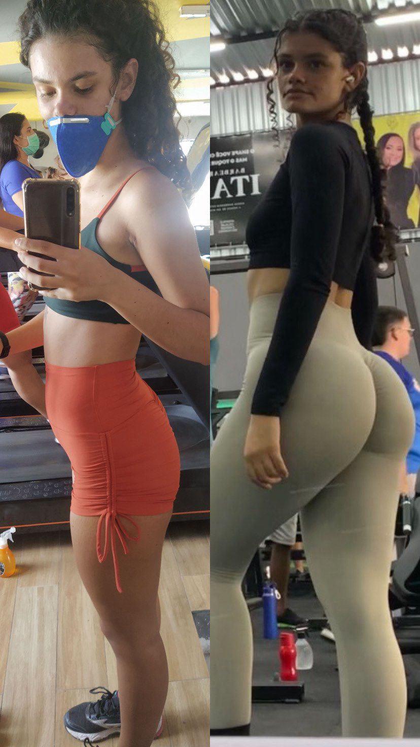 Antes e depois de aluna da Natflix Fitness